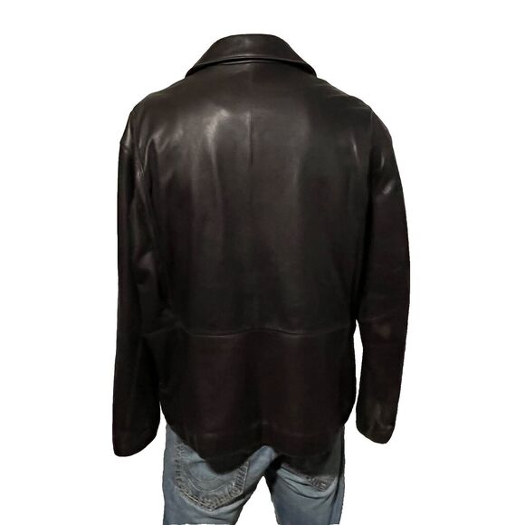 Marc New York Soft Lambs Leather Jacket Mens Quilt Lined Large - Picture 9 of 10